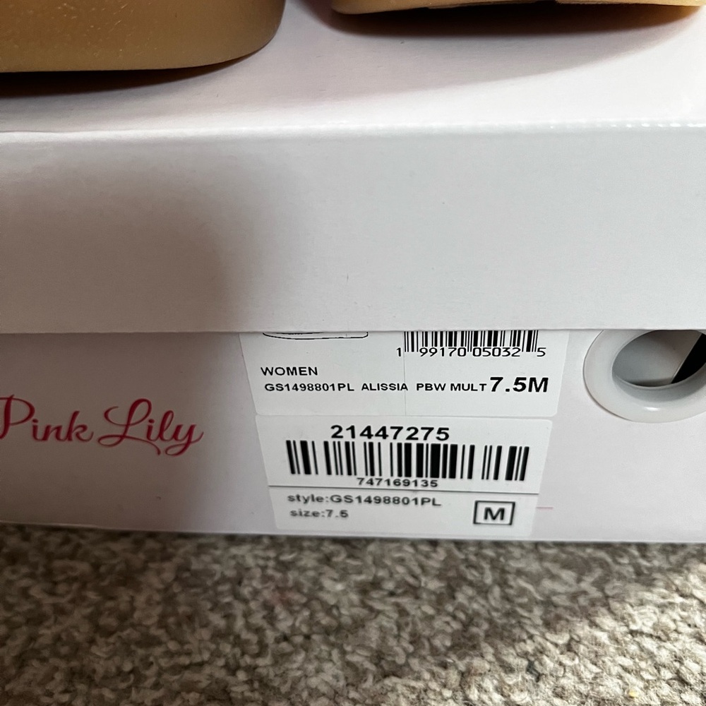 Pink and White Women's Pink Lily Sneakers-Brand New 7.5 - Picture 7 of 7